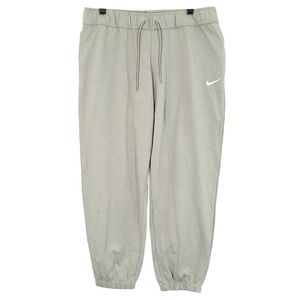 Nike Easy Jogger Men's Beige Green Cotton Drawstring Logo Size Large